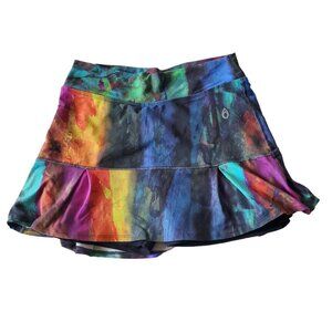 Dona Jofit Colorful Paint Abstract Golf Tennis Tiered Skort